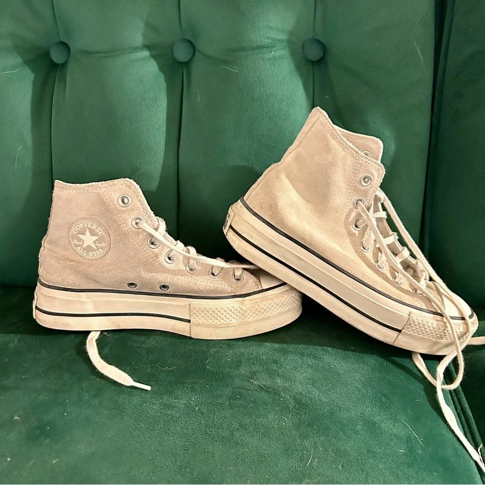 Converse Chuck Taylor All Star Lift Platform suede high-top sneakers - Picture 3 of 7
